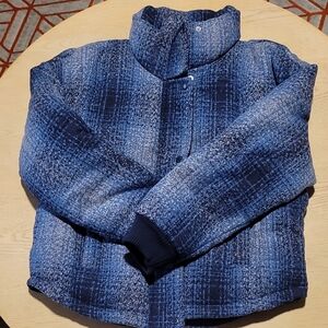 Stylish Blue Plaid Jacket